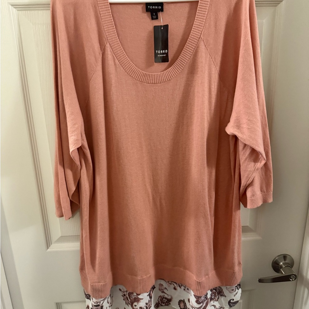 Torrid Blush V-Neck Sweater